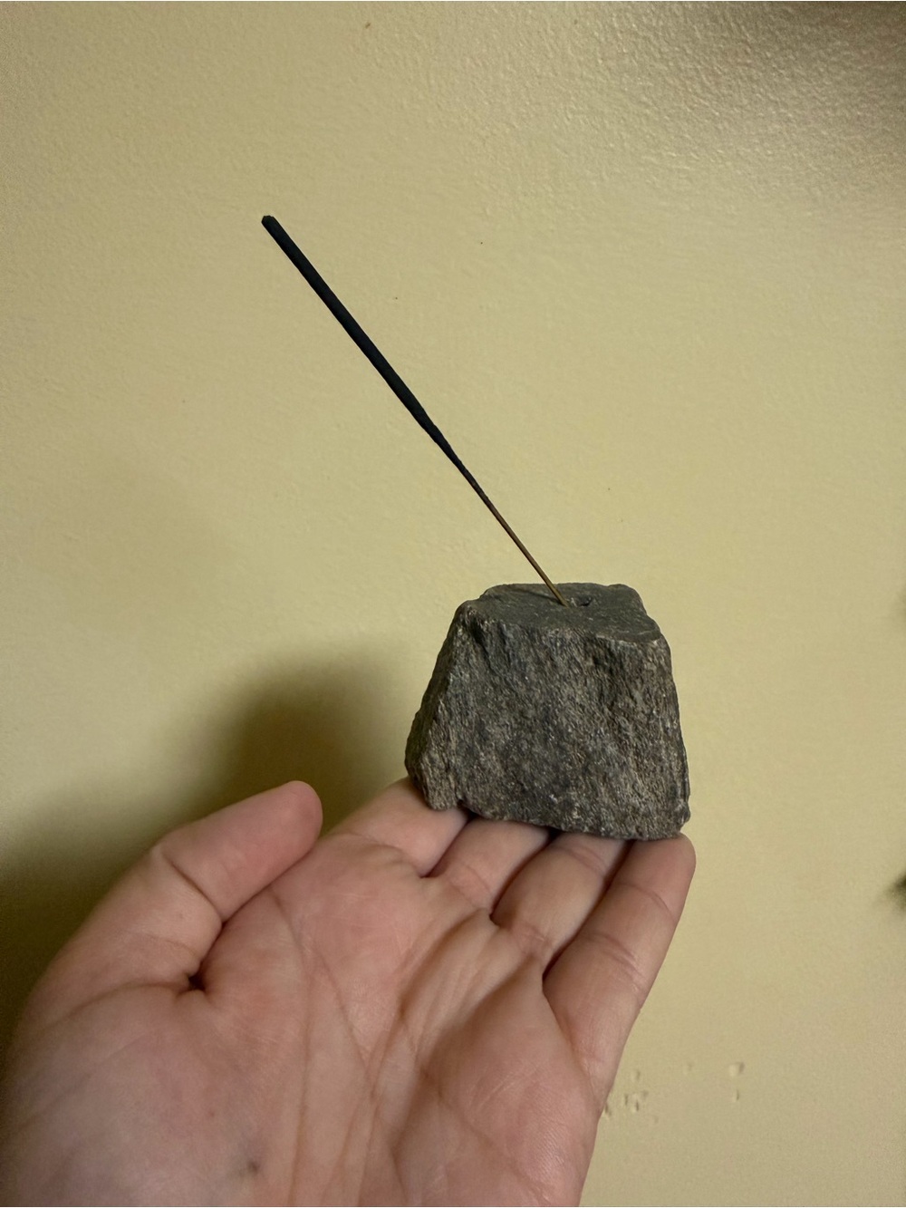 Rock, Incense Stick Holder or Food-Stick Holder